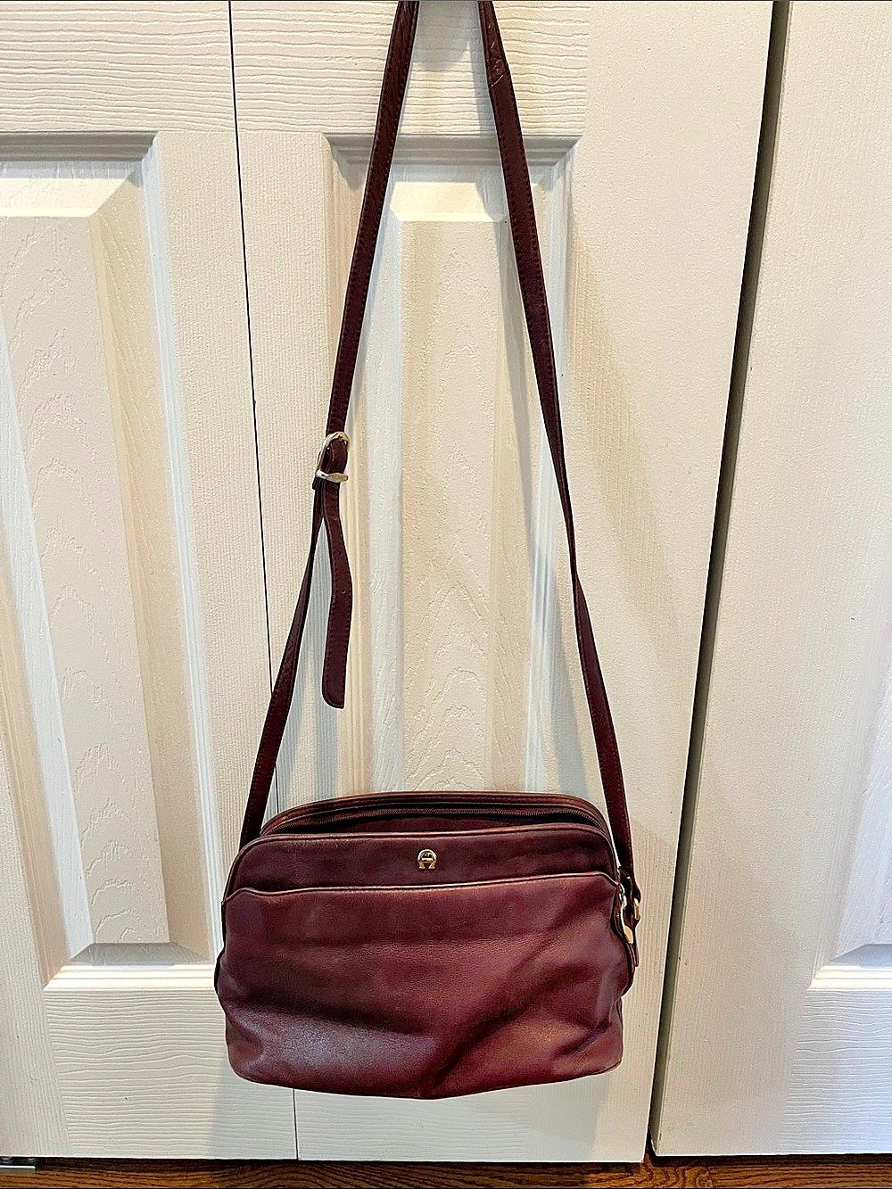 Etienne Aigner Brown Leather Crossbody Bag